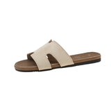 Retro Birkens Slippers Women Wear 2025 Summer H-Type Drag Leisure Flat Cool Slippers Beach