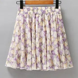 Women 28 Colors Fashion Simple Elastic Waist Summer Elegant Student Folds All-match Ulzzang Female Leisure Floral