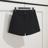 Zingj Photo Suit Shorts Female 2024 Summer New High Waist Loose Blue Five Split Pants Straight Tube Hong Kong Flavor Casual