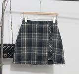 Large Number Of Hairy Skirt Women Autumn And Winter Tlings Irregular High-Waisted A Short Skirt