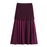 Women's New Button Knitted Vest Skirt 4192015