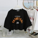 Zingj Summer Chic Draw Rope Short Jacket Bottom Shirt Women's Design Temperament Short-Sleeved T-Shirt Women's