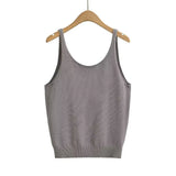 Zingj Trendy Hot Girls' Sexy Big Back Knitted Vest Summer New Solid Color Loose Small Halter
