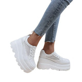 New Large-Size Thick-Soled Women's Shoes Summer Hollow Loose Cake Bottom Slope And Fashion Casual Single Shoes