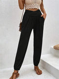 2025 Women's Home Trousers Temperament Casual Loose Bag High Waist Girded Trousers