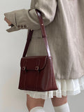 Faux Leather Messenger