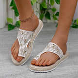 Zingj Thick Bottom Set Toe Slippers Female Summer Wear Mesh Embroidery Light And Comfortable Leisure Beach