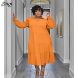 Size 5XL Women Shirt Dress Solid Color Turn-down Collar Summer Midi Dress Lady Casual Loose Irregular Beach Dress Vestidos 211-1-Outfit