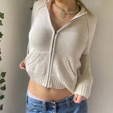 Women's Dress Autumn / Winter Ins Internet Celebrity Solid Color Hooded Pocket Sweater Coat