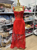Dress With Evening Dress Dress Red Dress Lace Sexy