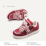 Year's Eve Version Of The Snake Year Limited To Original Designer Bread Shoes Men's Fashion Shoes Red Men's