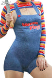 Halloween Costumes for Women Scary Nightmare Killer Doll Wanna Play Movie Character Bodysuit Chucky Doll Costume