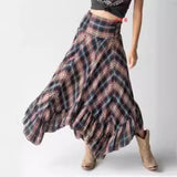Summer New Sexy Folds Splicing Irregular Half-Dress Skirt