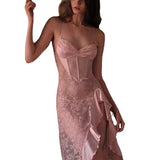 Sexy Transparent Lace Thin Back Sling Sling Skirt Pure Lust High Open Pajamas