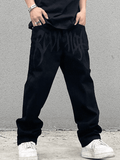 Men's Washed Revenge Straight Leg Jeans- Outfit