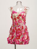 New Women's Sexy Sling Dress High-End Temperament Floral Dress Dress A-Word