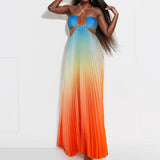 2025 New Women's Temperament Sexy Dress Elegant Hollow Hanging Neck