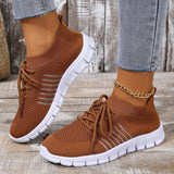 Casual Sports Single Shoe Lace Mesh Breathable Sports Single Shoes Women's Shoes Light Flat Bottom