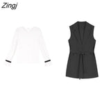 Women Hot Sale S-3XL All-match 2 Piece Outfit Simple Office Lady Spring Design Female Clothing Stylish Korean Style