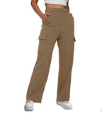 New Long Loose Trousers Leisure Sports High-Waist Trousers Show Skinny Straight Broad-Legged Trousers