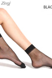 Pairs Women Nylon Elastic Short Ankle Sheer Silk Short Socks Elastic Short Ankle Sheer Bling Bling Shinny Silk Short