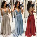 De Soir¨¦e 2022 A-line Spaghetti Straps Prom Red Sequin Dress Sparkly Split Back Cross Straps Sexy 2022 Graduations