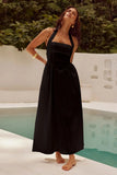 Zingj 2024 New Female Fashion Temperament Wide Sling Hanging Neck Show Back
