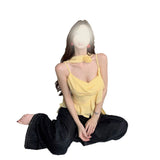 Three-Dimensional Flowers With Lotus Leaves Side Slings Women Summer Pure Lust Sweet Hot Girl Gentle Summer Beautiful