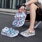 Summer New Anti-Slip Beach Shoes Word Drag Men's Cool Slippers Men's Hole Shoes Bao Men's