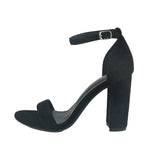 Heel With Sandals Women Wear 2025 New Summer 42 Large Black Velvet High-Heeled