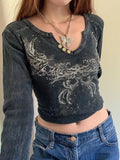 sleeve crop top with