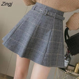 Skirts Women Chic Elegant Simple All-match Empire Preppy Style Ladies Clothes Retro Fashion Ulzzang Basic Fall Mujer