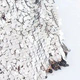 Silver Sequin Cowl Neck Midi Dress- Outfit