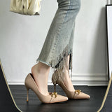 High Heels Women 2025 New Summer Pointed Single Shoes Behind The Empty Thin Sleeker Sexy Single