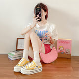 Slippers Women's Summer Wear 2025 New Canvas Shoes Without A Back And A Lazy Half Dragged The Bottom Of The
