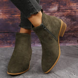 Martin Boots 2025 Autumn And Winter New Coarse And Side Zipper Large Size 43 Yards Women's Short