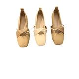Zingj Wind Gentle Single Shoes Flat With Small Skirt Bean Shoes Fairy Ladle Shoes Spring And Summer New All-Match Grandma Shoes-Outfit