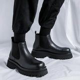 2025 New Youth Tooling High Top Foot Round Head Middle Tube Thick Bottom Middle Heel Martin