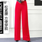 Pants Women Hot Sale Ins 4XL Loose Dance Wide Leg Trousers High Waist Chiffon Chic Korean Fashion Mujer Summer