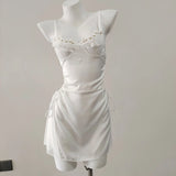 Pajamas 2025 New Thin Ice Silk Seduction Lace Small Chest Bare Back Slings Sexy Ajamas Sexy Ajamas Sexy Ajamas Private