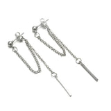 Silver Tassel Earrings-Outfit