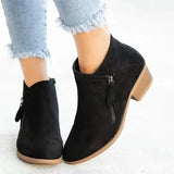 And Winter New Women's Boots Double Zipper Large Size Lady Short