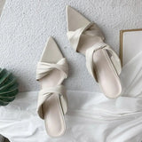 New Summer Women's High Heel Thin Heeled Slippers Open Toe Fashion Outer Wear