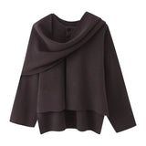 And Winter New Women's Loose Casual Cape Shawl Knit Sweater