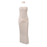 Zingj Women's Winter 2023 New Sexy Hot Girl Yi Mengling With The Same Wrapped Chest Sequin Micro Transparent Fishtail