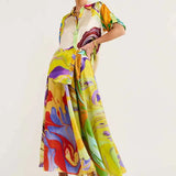 New Temperament Commuter Fashion Printed Shirt Casual