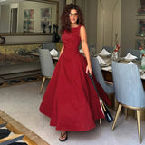 Famous Temperament Waistless Long Swing A Dress Simple Elegant Women Party Party Dress Dress