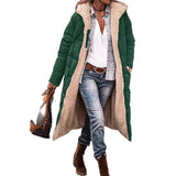 Women's Cotton Clothes Solid Color Hooded Multi-Color Optional Double-Sided Ladies Warm Thick
