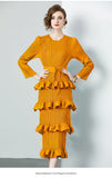Folded Dress Woman 2025 New Design Feel Fat Mm Fashion Temperament Reduction Cake