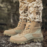 Men's Shoes Outdoor Work Boots Climbing Boots Autumn And Winter High Help Wear And Anti-Slip Hiking Cross-Country